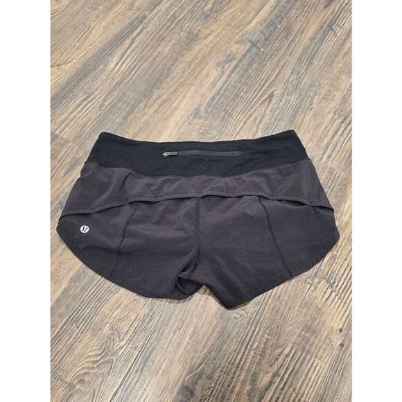 Lululemon Speed Up Shorts 2.5" Black Size 4 Run Athletic Liner Zip Pocket - Picture 8 of 9
